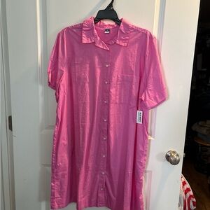 Old Navy Bright Pink Collared Shirt